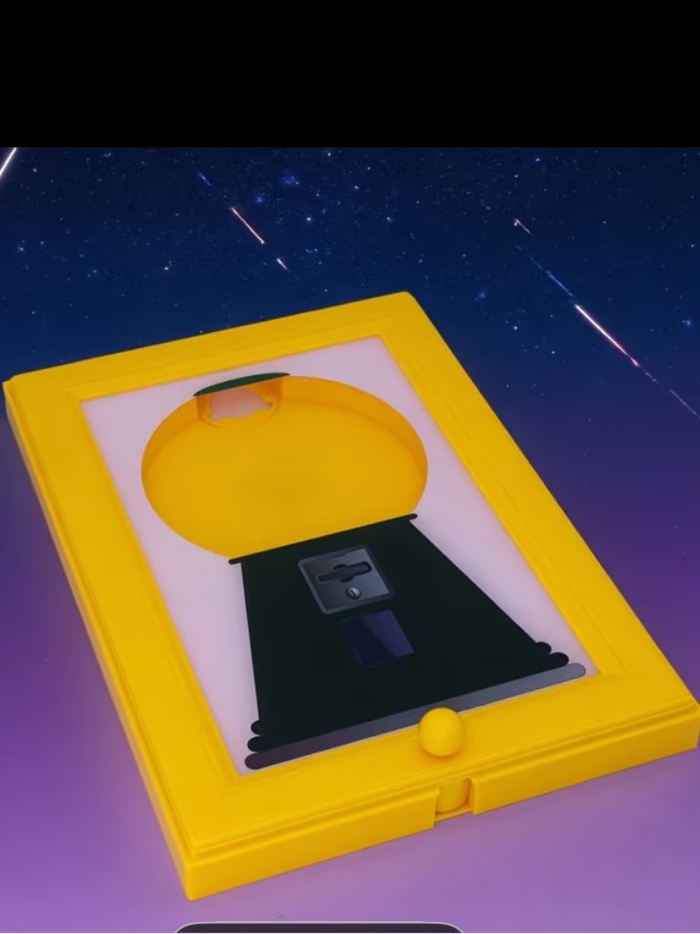 Yellow Gumball Machine Themed Trinket Box